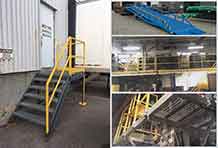 Mezzanines, Staircases and mobile yard ramps